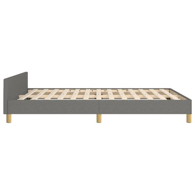 vidaXL Bed Frame without Mattress Black Queen Fabric