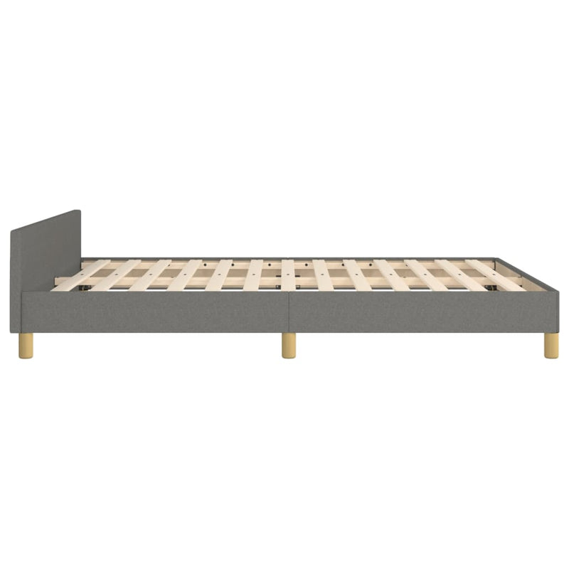vidaXL Bed Frame without Mattress Black Queen Fabric