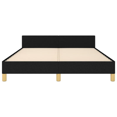 vidaXL Bed Frame without Mattress Black Queen Fabric