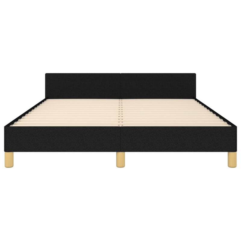 vidaXL Bed Frame without Mattress Black Queen Fabric