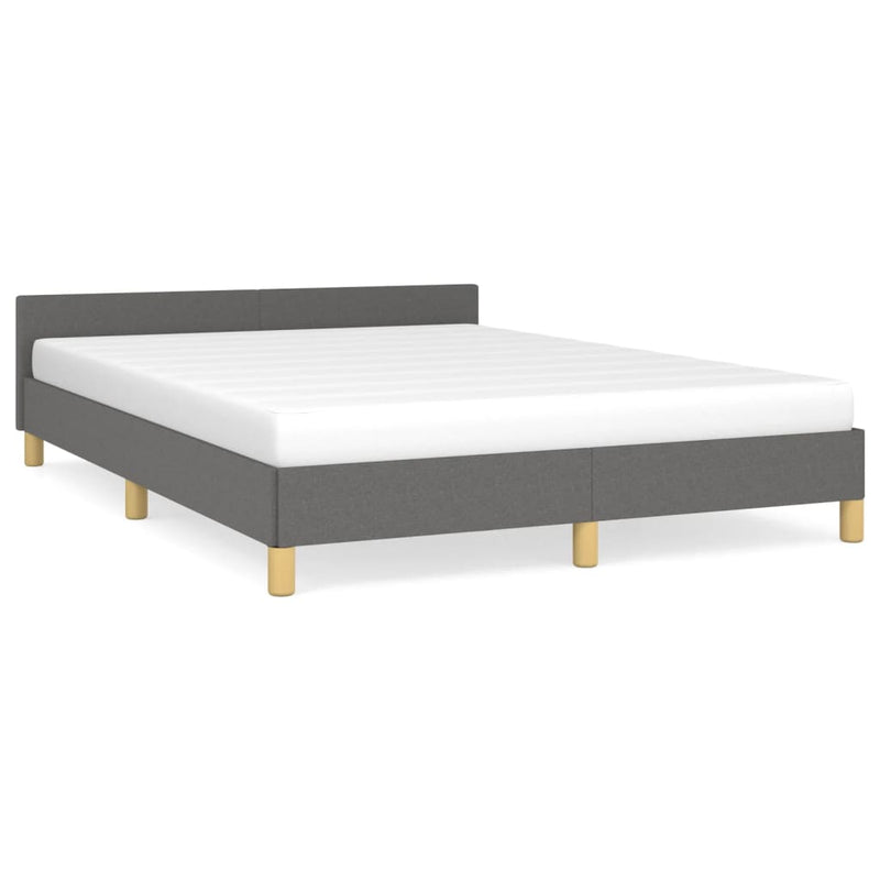 vidaXL Bed Frame without Mattress Black Queen Fabric