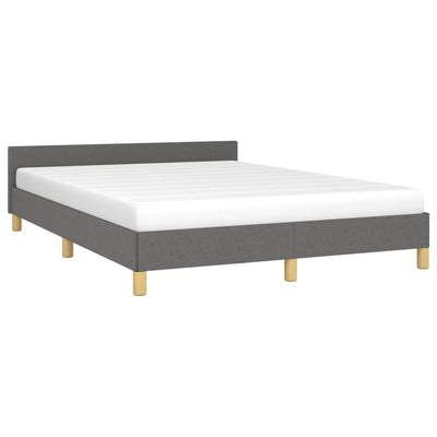 vidaXL Bed Frame without Mattress Black Queen Fabric