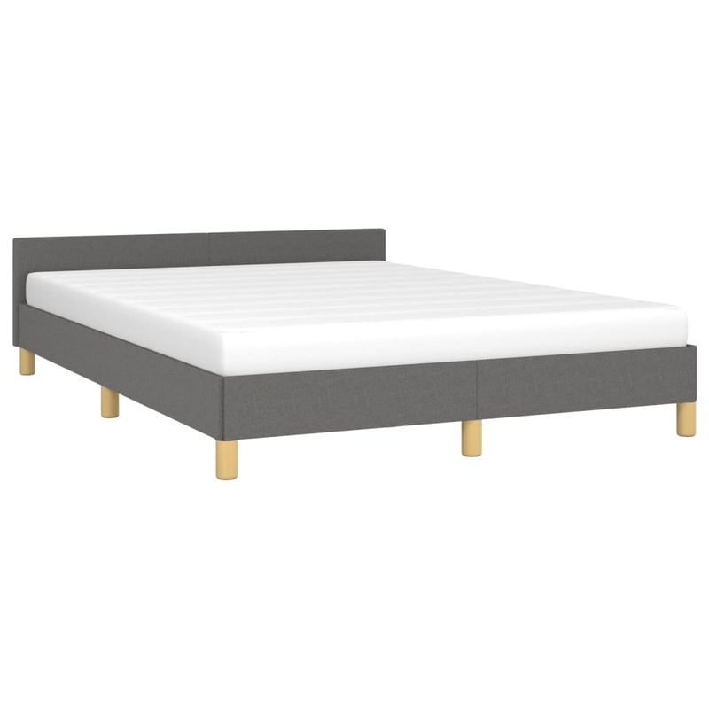 vidaXL Bed Frame without Mattress Black Queen Fabric