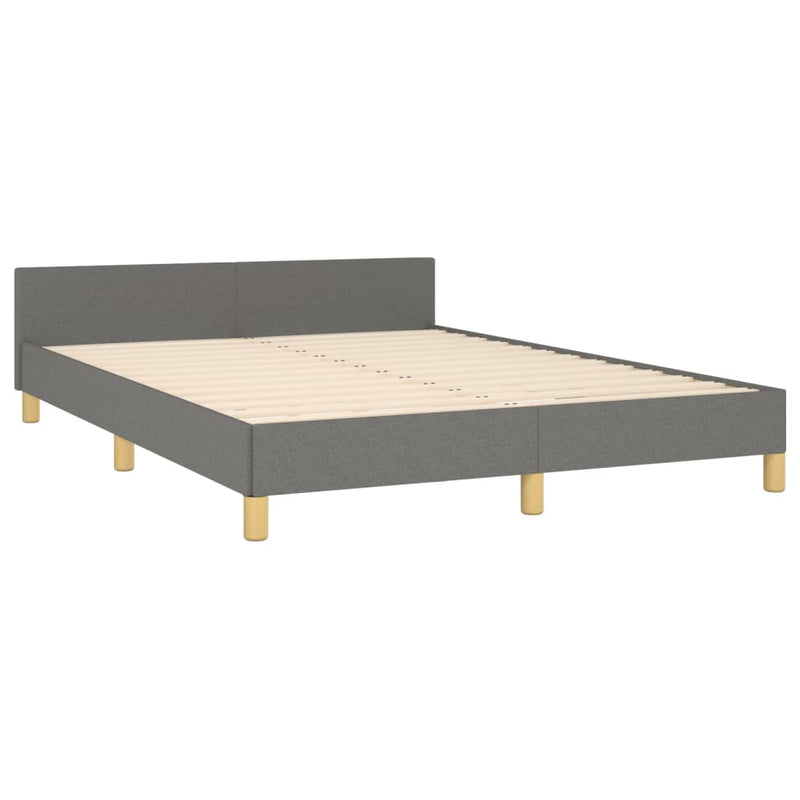 vidaXL Bed Frame without Mattress Black Queen Fabric