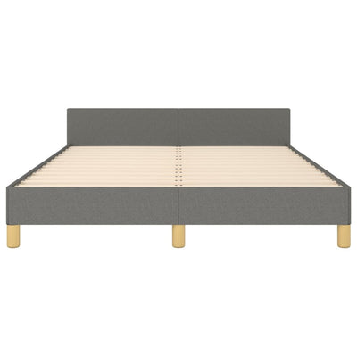 vidaXL Bed Frame without Mattress Black Queen Fabric