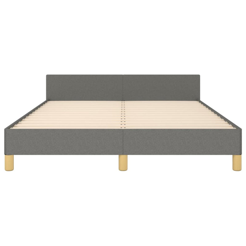 vidaXL Bed Frame without Mattress Black Queen Fabric