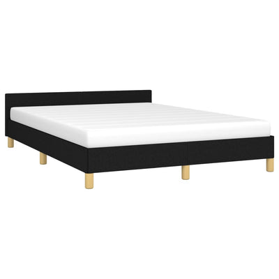 vidaXL Bed Frame without Mattress Black Queen Fabric