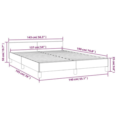 vidaXL Bed Frame without Mattress Black Queen Faux Leather