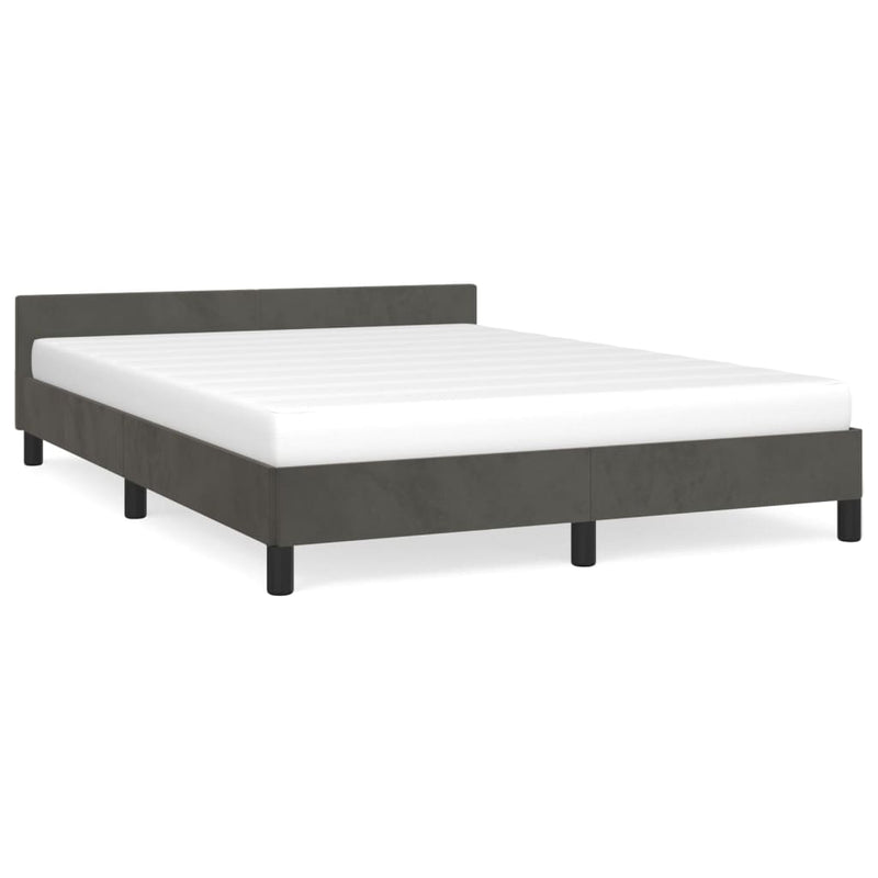 vidaXL Bed Frame without Mattress Black Double Velvet