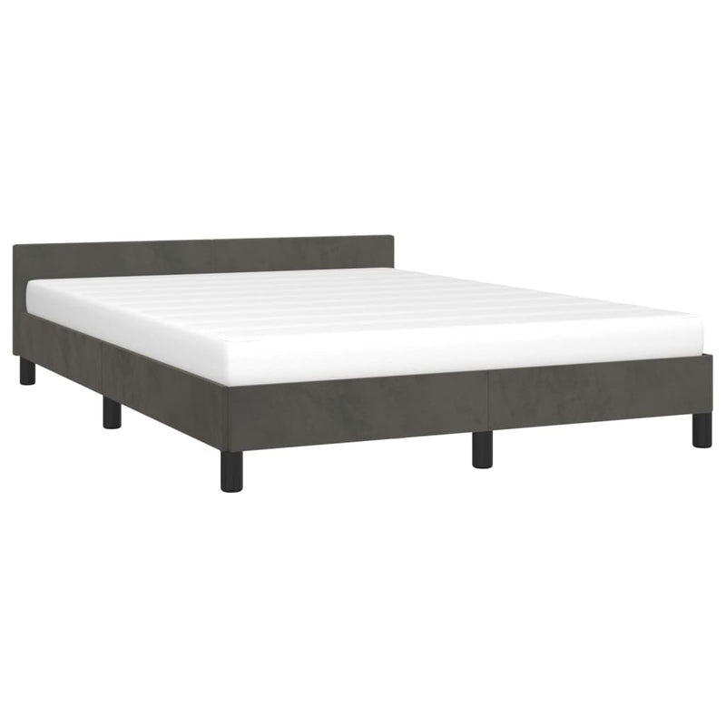 vidaXL Bed Frame without Mattress Black Double Velvet