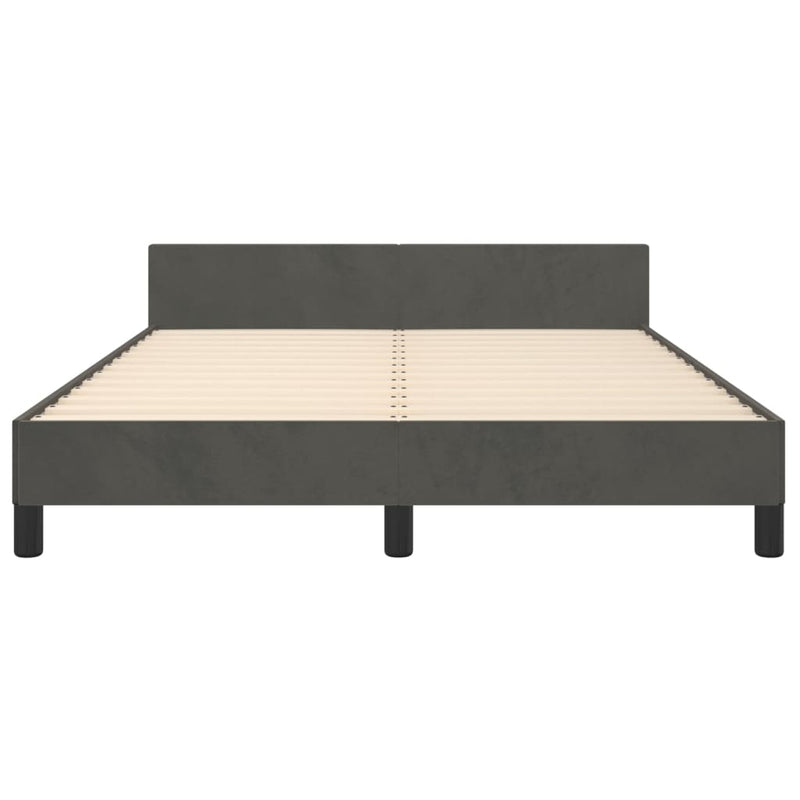 vidaXL Bed Frame without Mattress Black Double Velvet