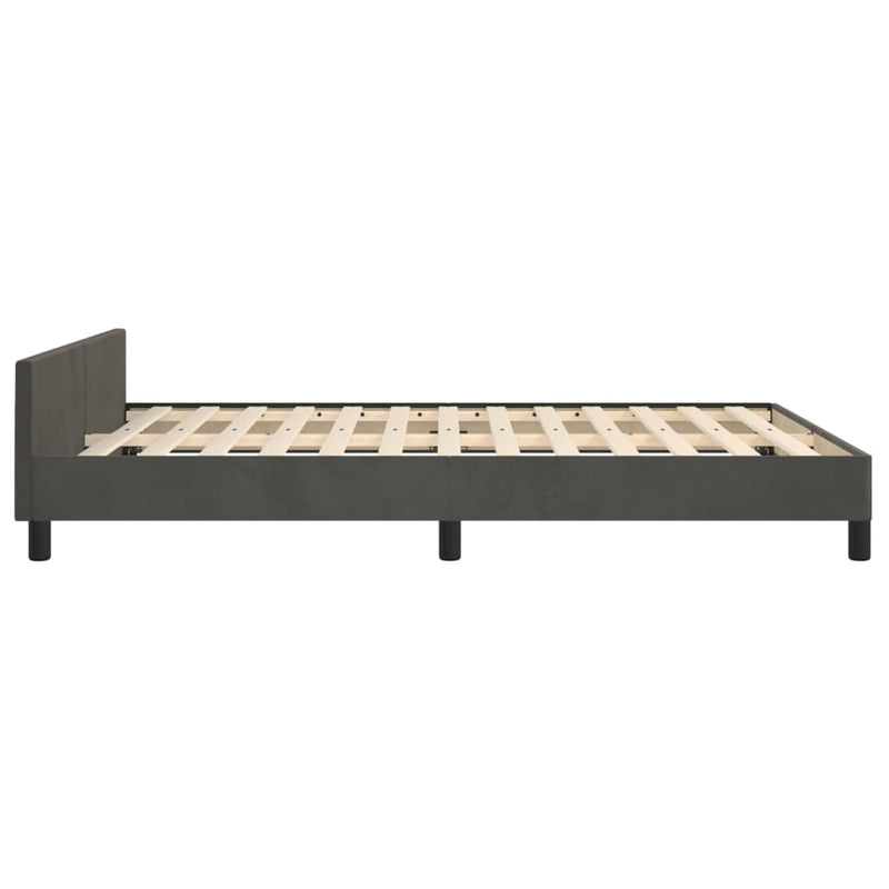 vidaXL Bed Frame without Mattress Black Double Velvet