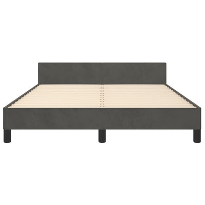 vidaXL Bed Frame without Mattress Black Double Velvet