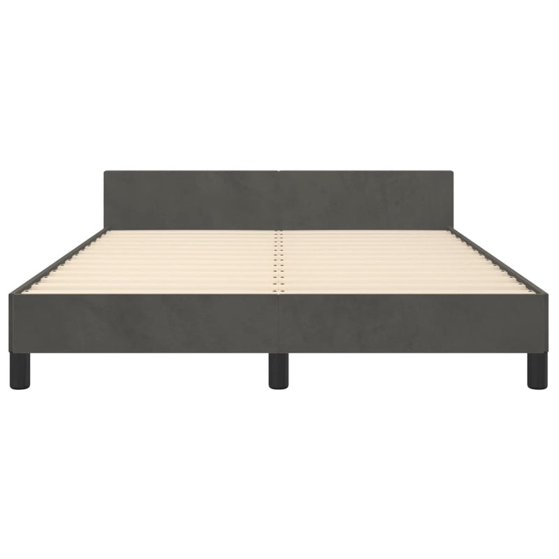 vidaXL Bed Frame without Mattress Black Double Velvet