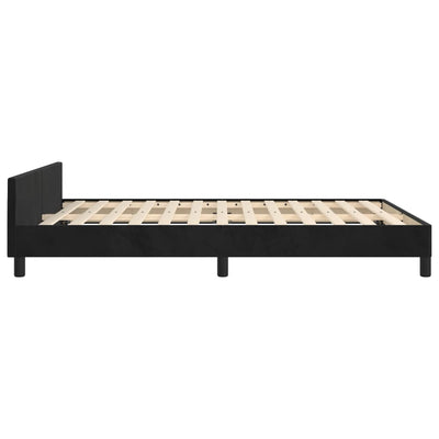 vidaXL Bed Frame without Mattress Black Double Velvet