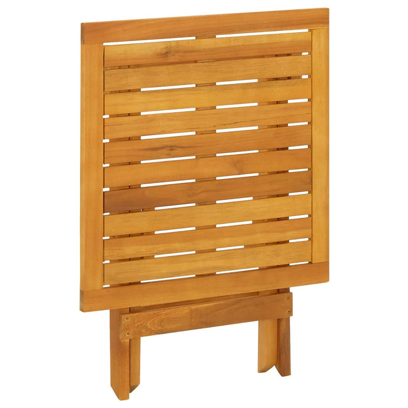 vidaXL Outdoor Deck Chairs with Footrests and Table Solid Wood Acacia