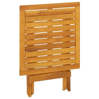 vidaXL Outdoor Deck Chair with Table Solid Wood Acacia and Textilene