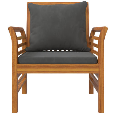 vidaXL 3 Piece Garden Lounge Set with Cushions Solid Wood Acacia