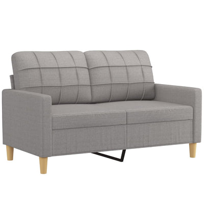 vidaXL 2-Seater Sofa Light Grey 120 cm Fabric