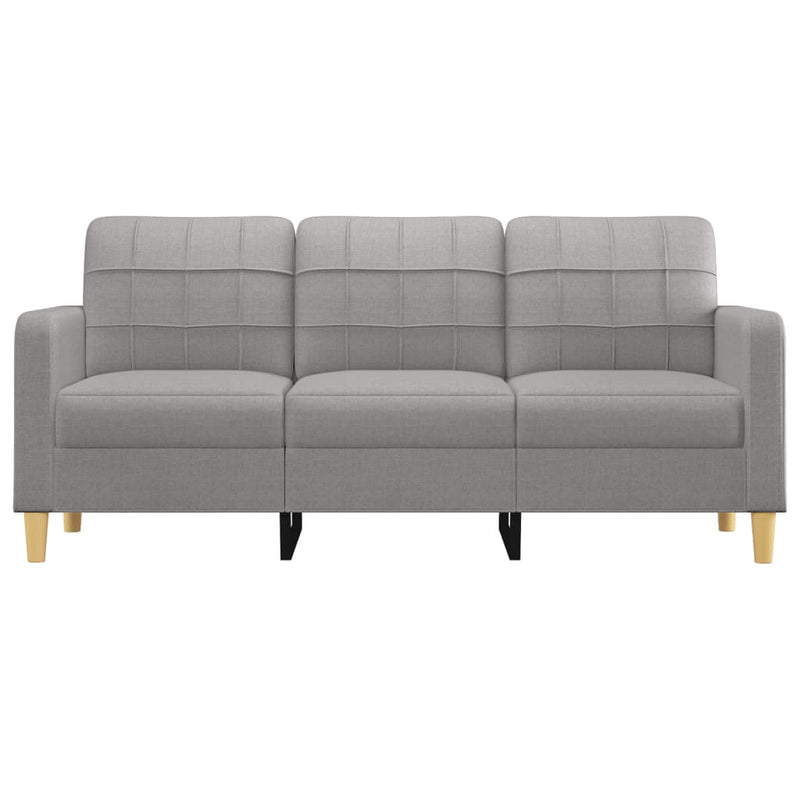vidaXL 3-Seater Sofa Light Grey 180 cm Fabric