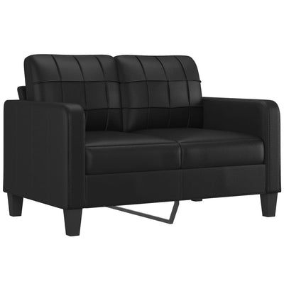 vidaXL 2-Seater Sofa Black 120 cm Faux Leather