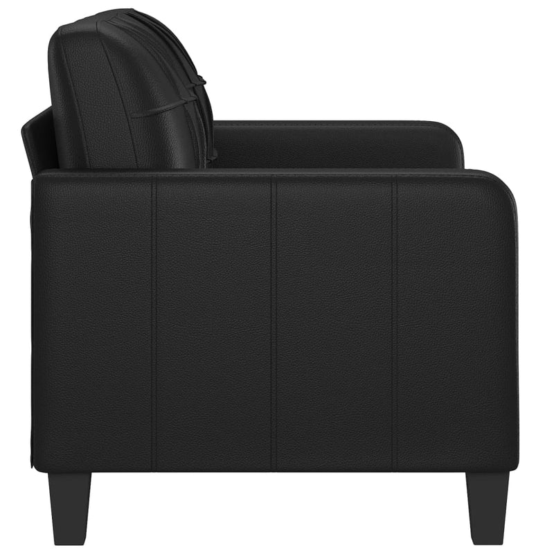 vidaXL 2-Seater Sofa Black 120 cm Faux Leather