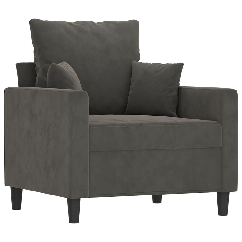 vidaXL Sofa Chair Dark Grey 60 cm Velvet