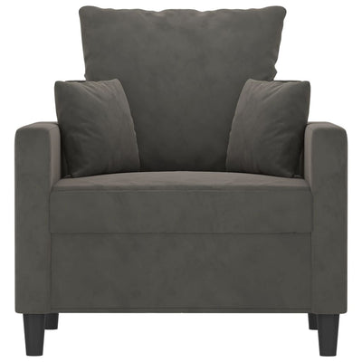 vidaXL Sofa Chair Dark Grey 60 cm Velvet