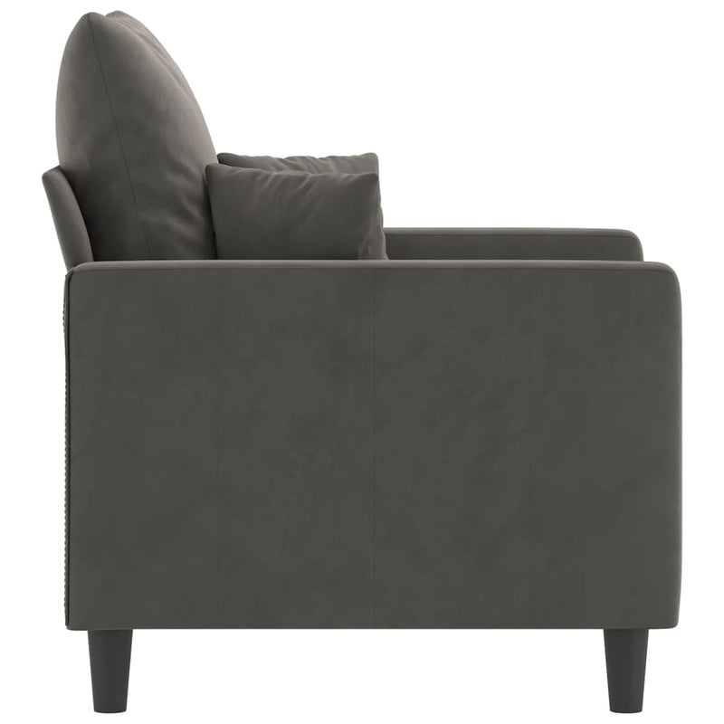 vidaXL Sofa Chair Dark Grey 60 cm Velvet