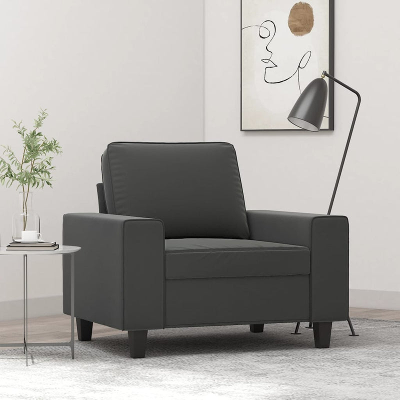 vidaXL Sofa Chair Dark Grey 60 cm Microfibre Fabric