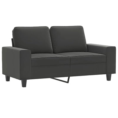 vidaXL 2-Seater Sofa Dark Grey 140 cm Microfibre Fabric