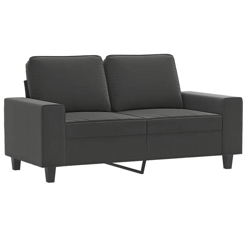 vidaXL 2-Seater Sofa Dark Grey 140 cm Microfibre Fabric