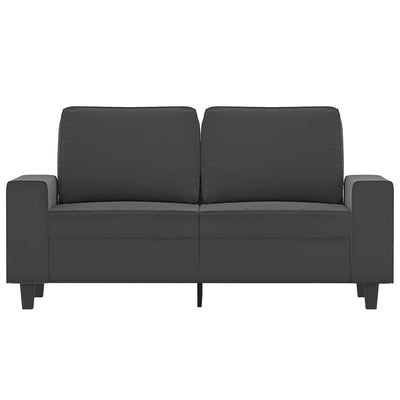 vidaXL 2-Seater Sofa Dark Grey 140 cm Microfibre Fabric
