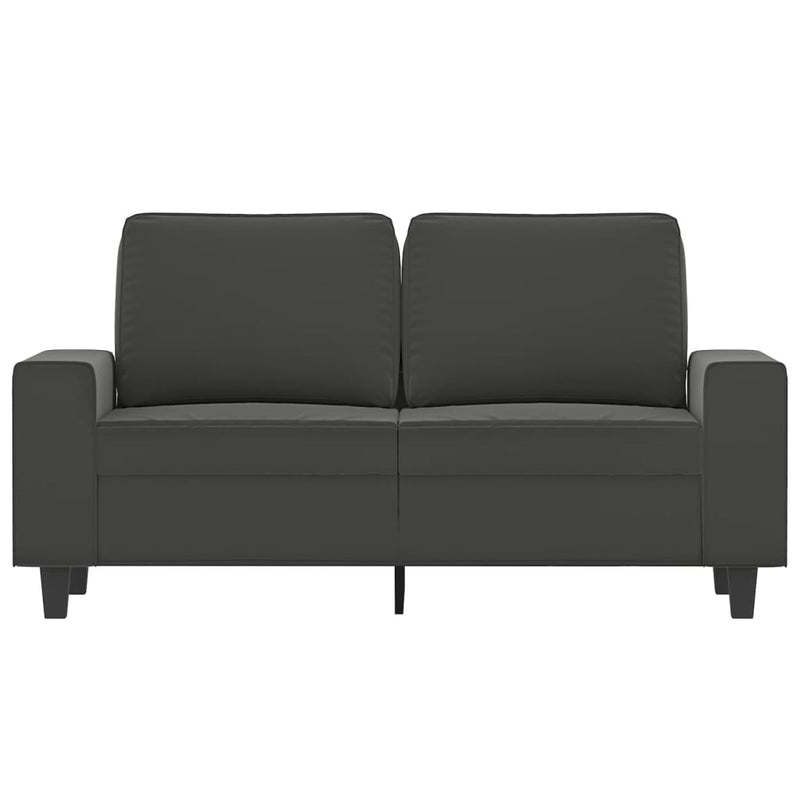 vidaXL 2-Seater Sofa Dark Grey 140 cm Microfibre Fabric