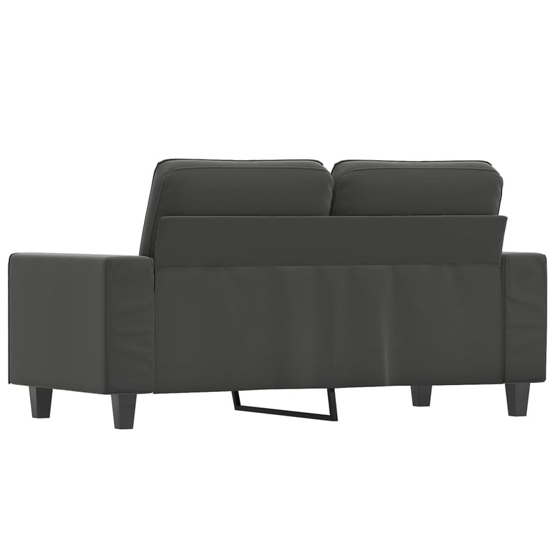 vidaXL 2-Seater Sofa Dark Grey 140 cm Microfibre Fabric