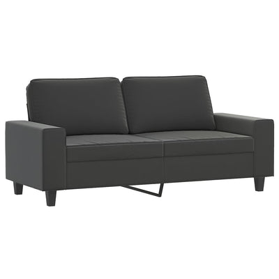 vidaXL 2-Seater Sofa Dark Grey 140 cm Microfibre Fabric
