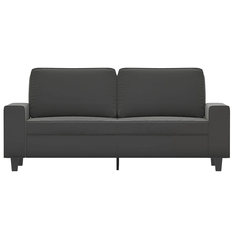 vidaXL 2-Seater Sofa Dark Grey 140 cm Microfibre Fabric