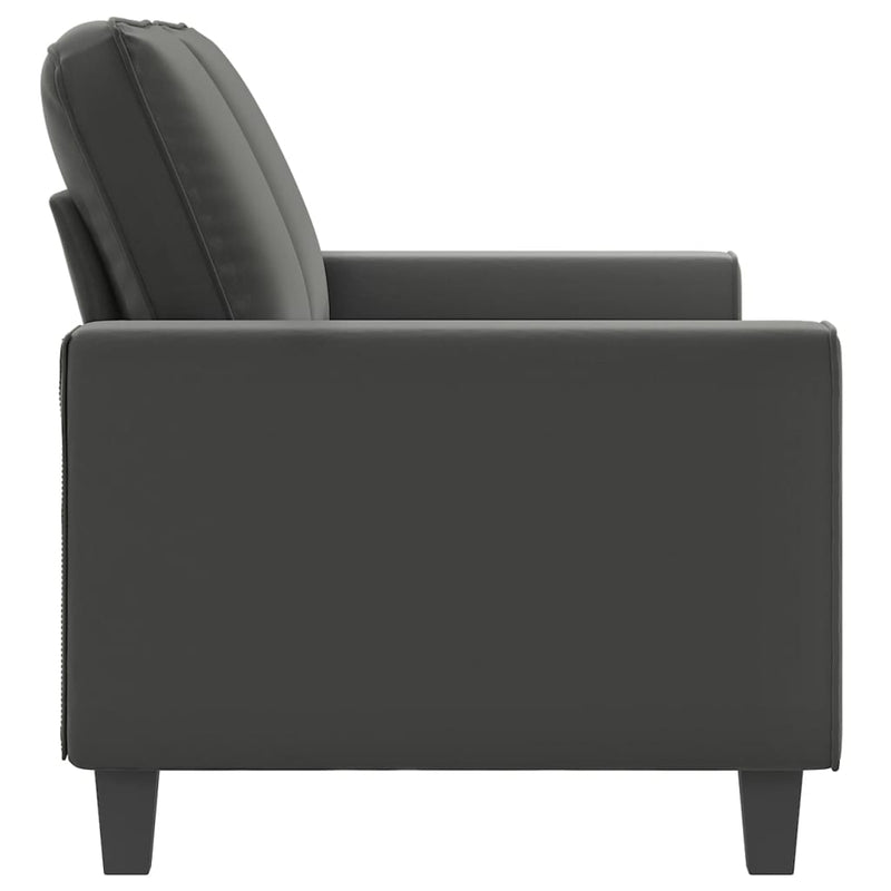 vidaXL 2-Seater Sofa Dark Grey 140 cm Microfibre Fabric
