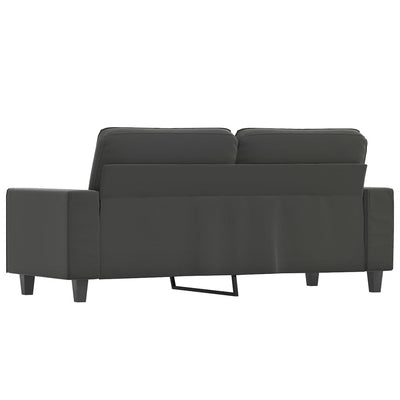 vidaXL 2-Seater Sofa Dark Grey 140 cm Microfibre Fabric