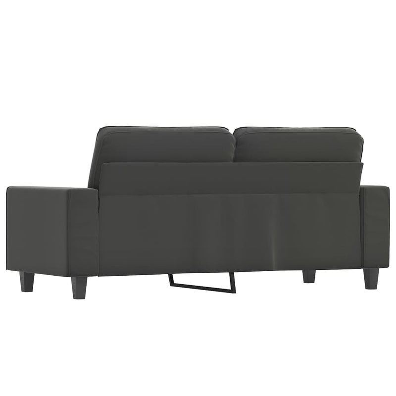 vidaXL 2-Seater Sofa Dark Grey 140 cm Microfibre Fabric