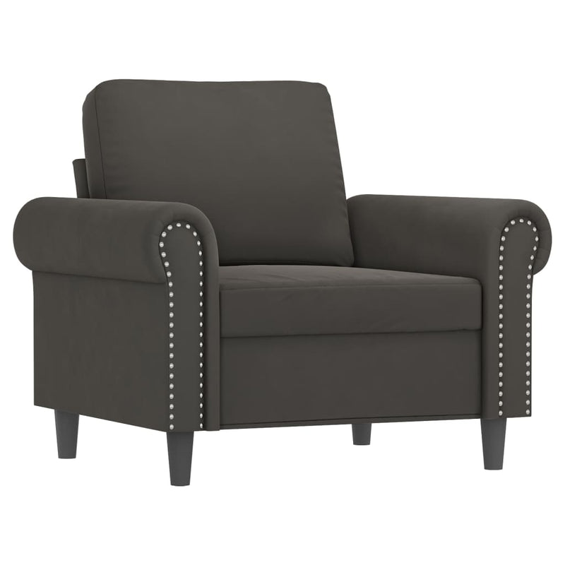 vidaXL Sofa Chair Dark Grey 60 cm Velvet