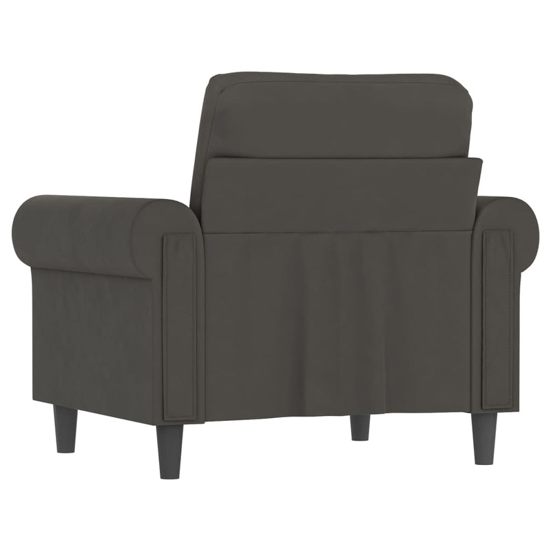 vidaXL Sofa Chair Dark Grey 60 cm Velvet