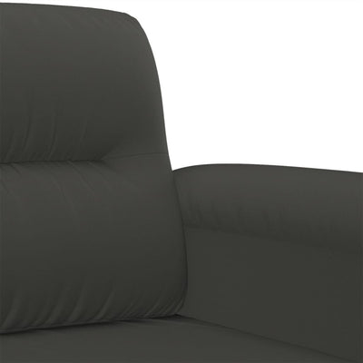 vidaXL 2-Seater Sofa Dark Grey 140 cm Microfibre Fabric