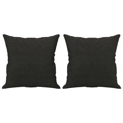 vidaXL Throw Pillows 2 pcs Black 40x40 cm Fabric