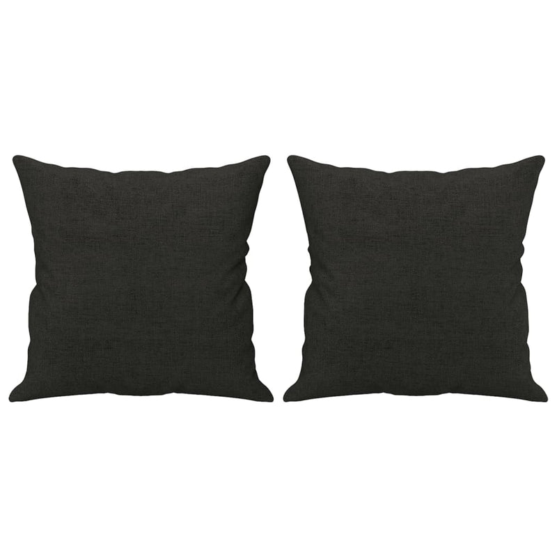 vidaXL Throw Pillows 2 pcs Black 40x40 cm Fabric