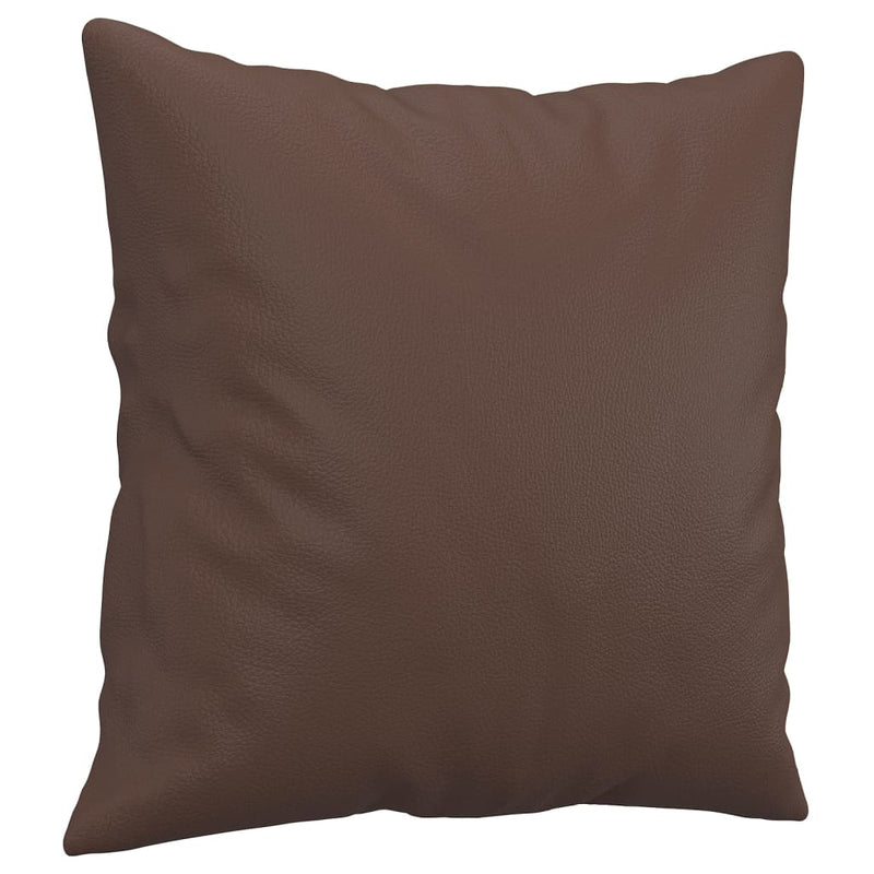 vidaXL Throw Pillows 2 pcs Brown 40x40 cm Faux Leather