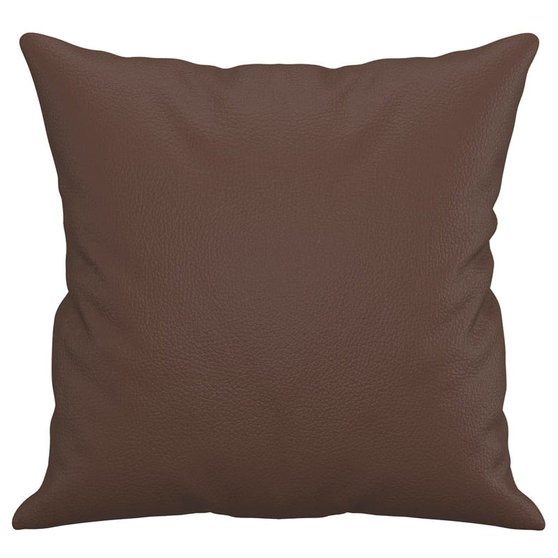 vidaXL Throw Pillows 2 pcs Brown 40x40 cm Faux Leather