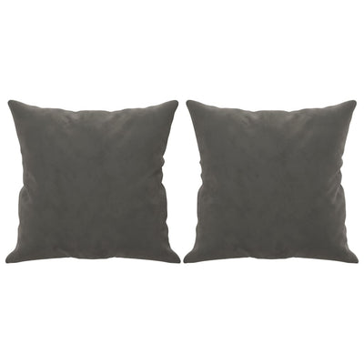 vidaXL Throw Pillows 2 pcs Dark Grey 40x40 cm Velvet