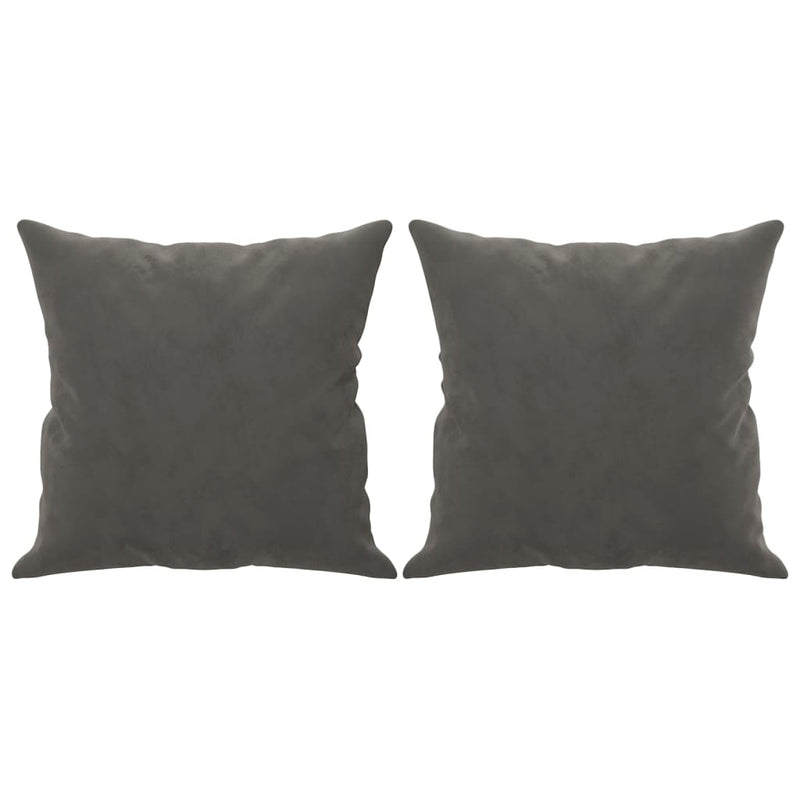 vidaXL Throw Pillows 2 pcs Dark Grey 40x40 cm Velvet