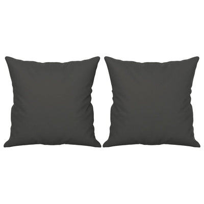vidaXL Throw Pillows 2 pcs Dark Grey 40x40 cm Microfibre Fabric